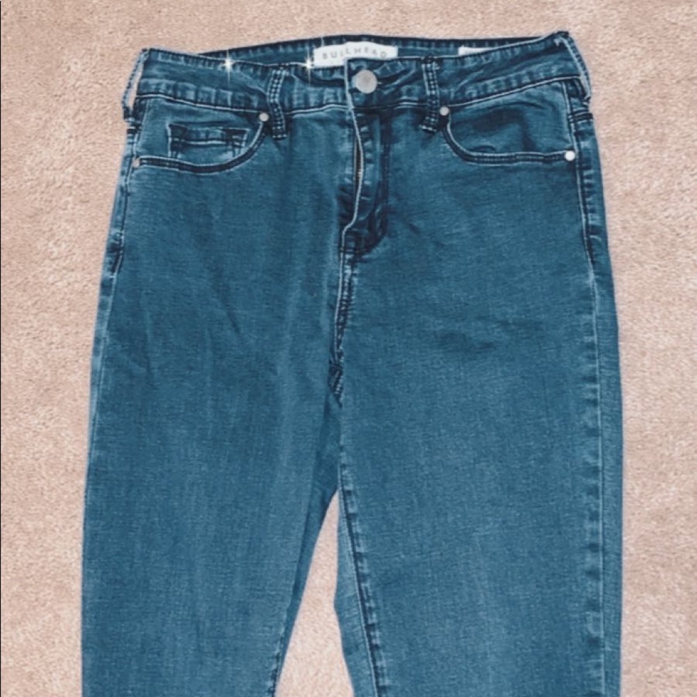 BULLHEAD DARK BLUE SKINNY JEANS no rips